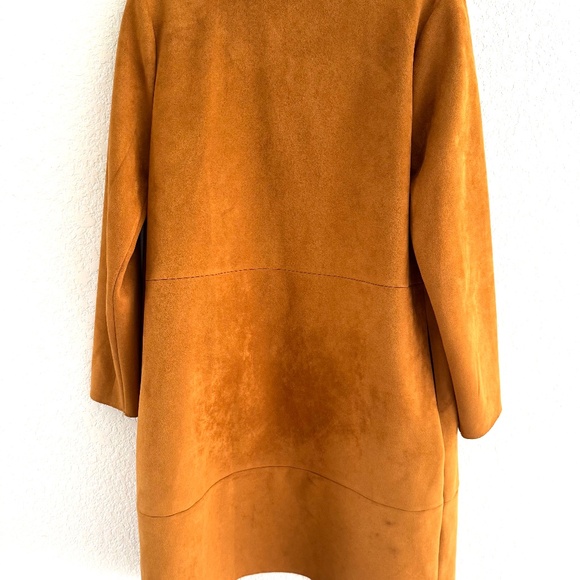 Marc New York Andrew Marc Faux Suede Open Front Coat – Camel – Size S - Picture 5 of 5